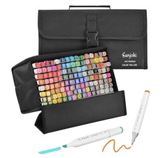 Sanjoki Alcohol Markers, 120 Colors, Broad and Fine Double-Ended!