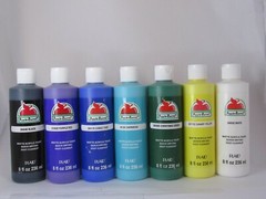 SALE Apple Barrel Acrylic Paint Rainbow SET; 7 Bottles,8 oz each. See Pictures.