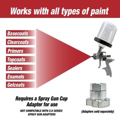 LAUCO Disposable Spray Gun Paint Cups Kit – 50 Pack Liners & Lids with 125 Mi…