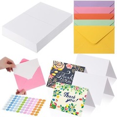 50 Sets Heavyweight Cotton Watercolor Cards with Envelopes 5 x 7 Inch 140 Lb/…
