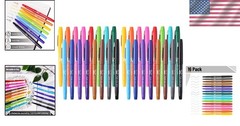 16-Pack High Pigment Felt Tip Pens, Assorted Colors