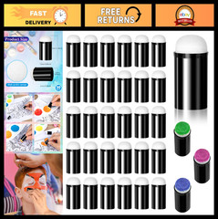 60 Pcs Finger Painting Sponge Daubers – Soft Head Art Ink Craft Sponges for Face