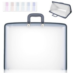 1 Pack 11 x 17 Art Portfolios, Expanding File Organizer with 13 Pocket for Ar…