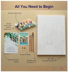 Paint By Numbers Kit Adults Italy DIY Painting Kit 12×16 Inch Canvas Kraftistry