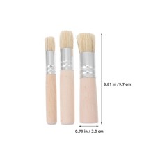 6pcs Stencil Paint Brush: Pig Bristle Painting Brushes for Artists Acrylic