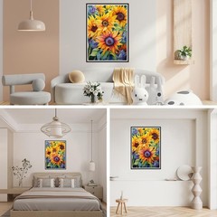 NebuIuxe Sunflower Diamond Painting Kit, Colorful Floral DIY Craft, Art Kits …