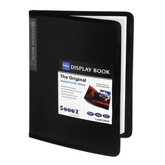 30-Pocket Binder Plastic Sleeves 8.5×11 (Black), Heavy Duty Art Portfolio Folder