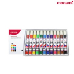 MONAMI Permanent Marker Name Tags 2.0mm Magic Ink (12 Colors Set)