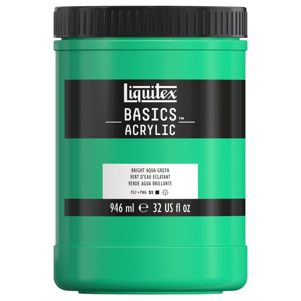 Acrylic Paint 946ml 32 Fl Oz Bright Aqua Green Liquitex Basics