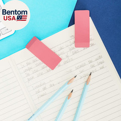Rectangular Erasers for School and Office, Pink, Art Eraser for Drawing, Station