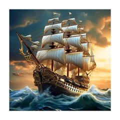 Ships Diamond Art Kits for Adults – 5D Full Drill Round Diamond Painting Kit f