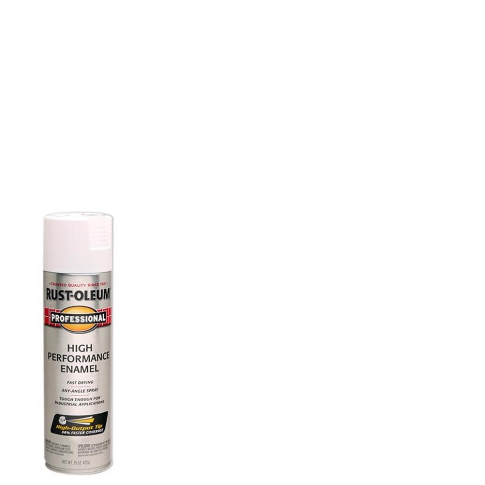 Rust-Oleum 7592-838 Professional Fast Dry Gloss White Enamel Spray Paint 15 oz.