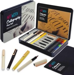 Calligraphy Pens Set – Introductory Caligraphy Writing & Hand Lettering Kit -…