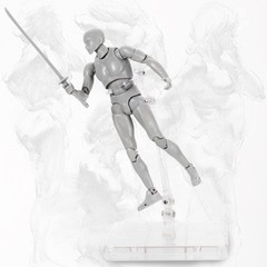 Art Manikin Figure Model for Sketching and Painting Supplies – Male, Grey