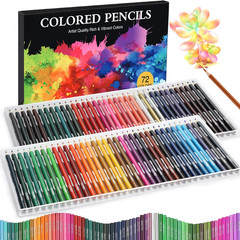 TMOL 72 Pack Colored Pencils for Adult Coloring Books with Soft Oil-Based Cores,