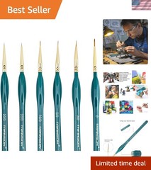 6Pcs Extra Fine Detail Brushes for Model Miniature Painting and Also Acrylic …