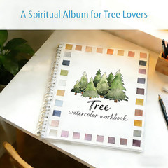 Watercolor Workbooks,16 Spiral-Bound Pages Dispersed Watercolor Workbook for Beg