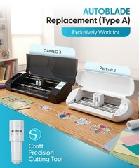 Auto Blade Replacement 2 Pack Silhouette Cameo 3 Compatible White America