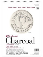 Charcoal Pad 500 Series 9×12 Inch 24 Sheets 5601 White Drawing Paper