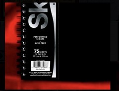 SKETCH Book 12”x 9” Premium Thick Drawing Paper Wire Bound 75 Perforated Sheets