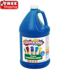 Paraben-Free Tempera Paint for Kids – 1 Gallon, Vibrant Blue. Non-Toxic and Made