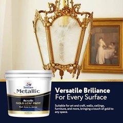 Gold Paint 35 Fl Oz Metallic Liquid Gold Leaf Paint Rich Golds Paint