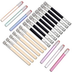 20Pcs Pencil Extenders, Pencil Lengthener, Including Wooden Handle Aluminum A…