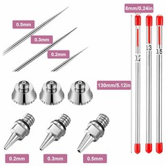 0.2/0.3/0.5mm Airbrush Nozzle Needle Replacement Parts for Airbrushes Spray Gun