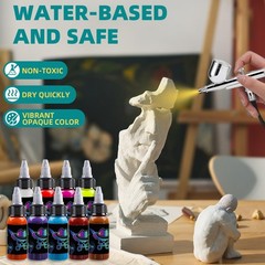 OPHIR Acrylic Airbrush Paint for Model Hobby, Shoes, Leather Painting-24 Colors