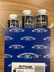 Artisan Water Mixable Oil Colour, box of 3 x 1.25-Oz (37Ml), Lamp Black