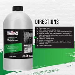 U.S. Art Supply Professional Matte Varnish, 32 oz (Quart) – Acrylic 32-ounces