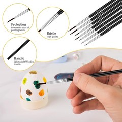 Anezus 30 Pcs Fine Detail Paint Brushes Set (#0 #00 #000) for Miniature Models