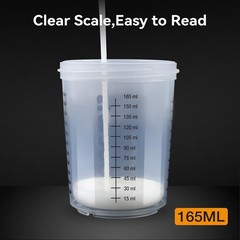 Mini Paint Mixing Cups 6oz for Automotive Spray Gun with 30 Pack and Accessories