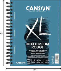 Canson XL Series Mixed Media Pad, Rough Texture, Side Wire, 7×10 inches, 50 Shee