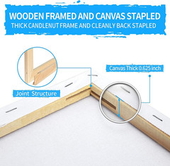 18×24 Stretched Canvas 2 Pack Primed Cotton Painting Canvas Boards Art Supplies