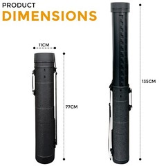 Document Storage Art Tubes Plastic Waterproof Telescoping Adjustable,77 to 135cm