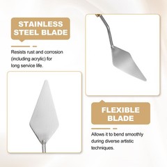 Painting Palette Knife 2.76″ x 1.3″ Stainless Steel Small Pointed Blade