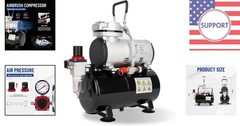 High-Performance Oil-Free Airbrush Compressor 3L with Moisture Trap & Regulator