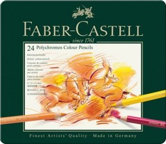 Faber-Castell Polychromos Artists’ Colour Pencil 24 Tin Set