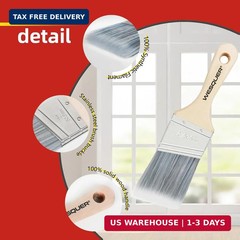 Wesquer 6 Pack Paint Brush Set – Flat & Angled Paint Brushes (1″, 1.5″, 2″, 2.5″