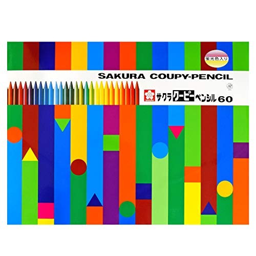 Sakura Craypas Colored Pencils Coupy-pencil Canned 60colors FY60 3set Stationery
