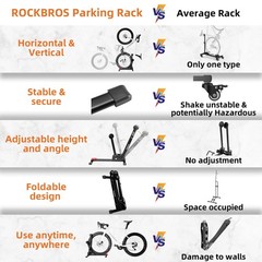 Bike Stand 2-in-1 Vertical & Horizontal Floor Black