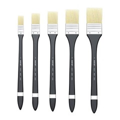 XDT#2365 Hake Square Art Brush Set 100% Pure Hog Bristle Acrylic Oil Watercolor