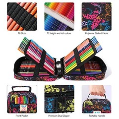 72-Color Colored Pencils Set with Coloring Book, Eraser, 72Count (Pack of 1)