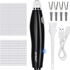 AFMAT Rechargeable Electric Eraser Kit w 140 Refills Black