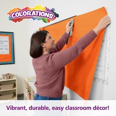 Colorations Arts and Crafts Paper Roll – Orange, Dual Surface, Finger Paints,