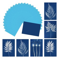 Cyanotype Paper, 32 Sheet Sun Print Paper Kit Blue Crafts Paper 4.1×2.9″