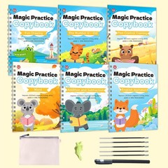 6pcs Magic Practice Copybook Groove Reusable English Writing Book For Children