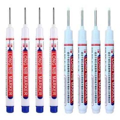 8Pcs 20mm Deep Hole Long Nib Head Markers For Metal Perforating Pen Woodworking