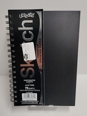 UCreate Poly Cover Sketch Book, Heavyweight, 6″ x 9″, Black, 75 Sheets
